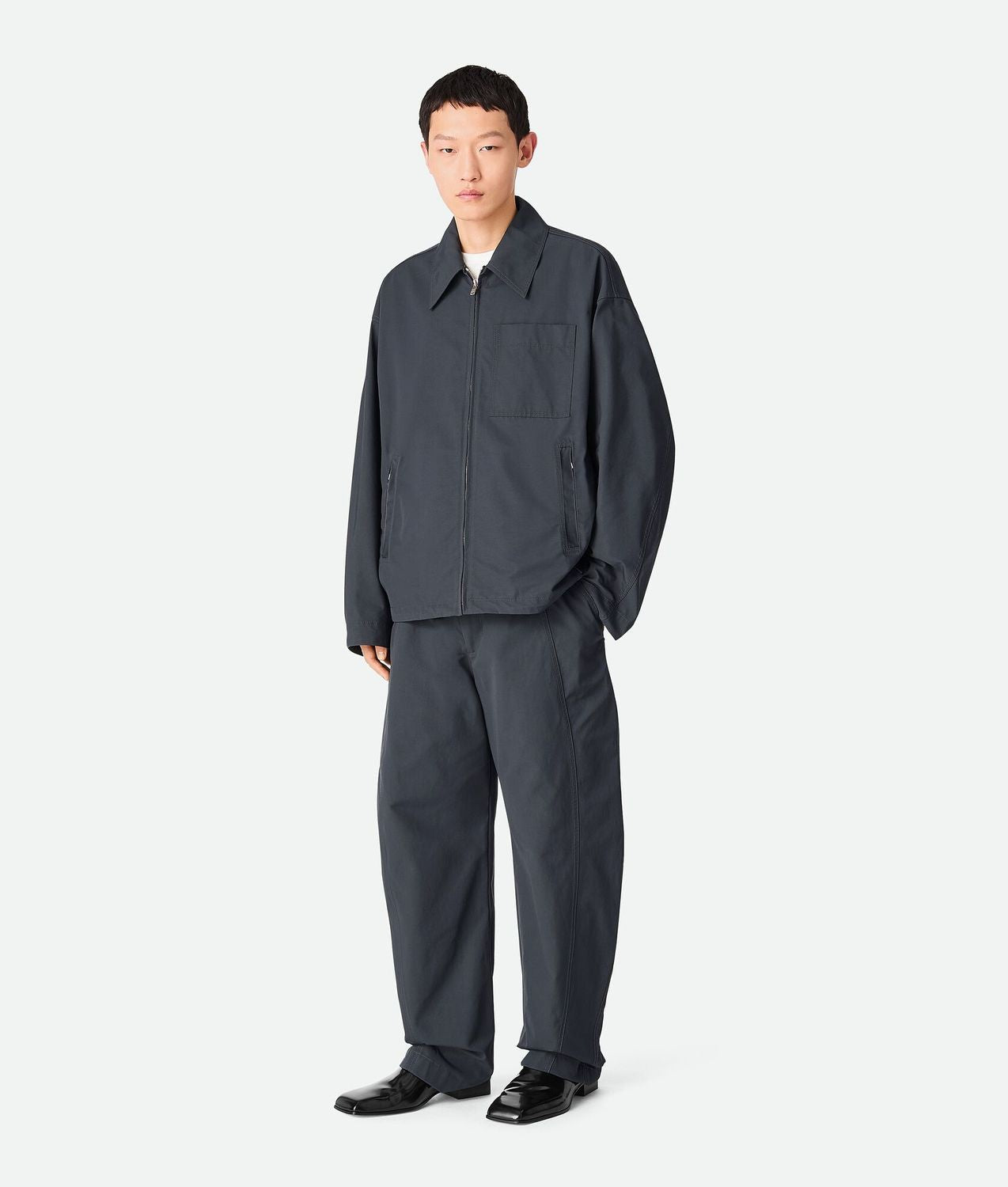 BOTTEGA VENETA Cotton Jacket with Adjustable Drawstring Hem for Men