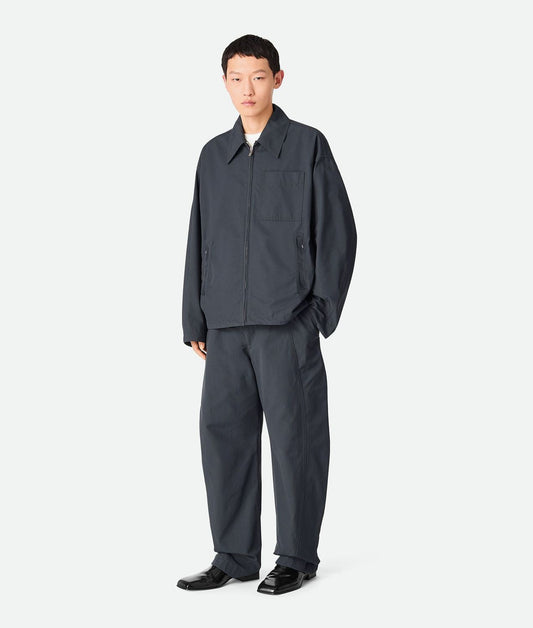 BOTTEGA VENETA Cotton Jacket with Adjustable Drawstring Hem for Men