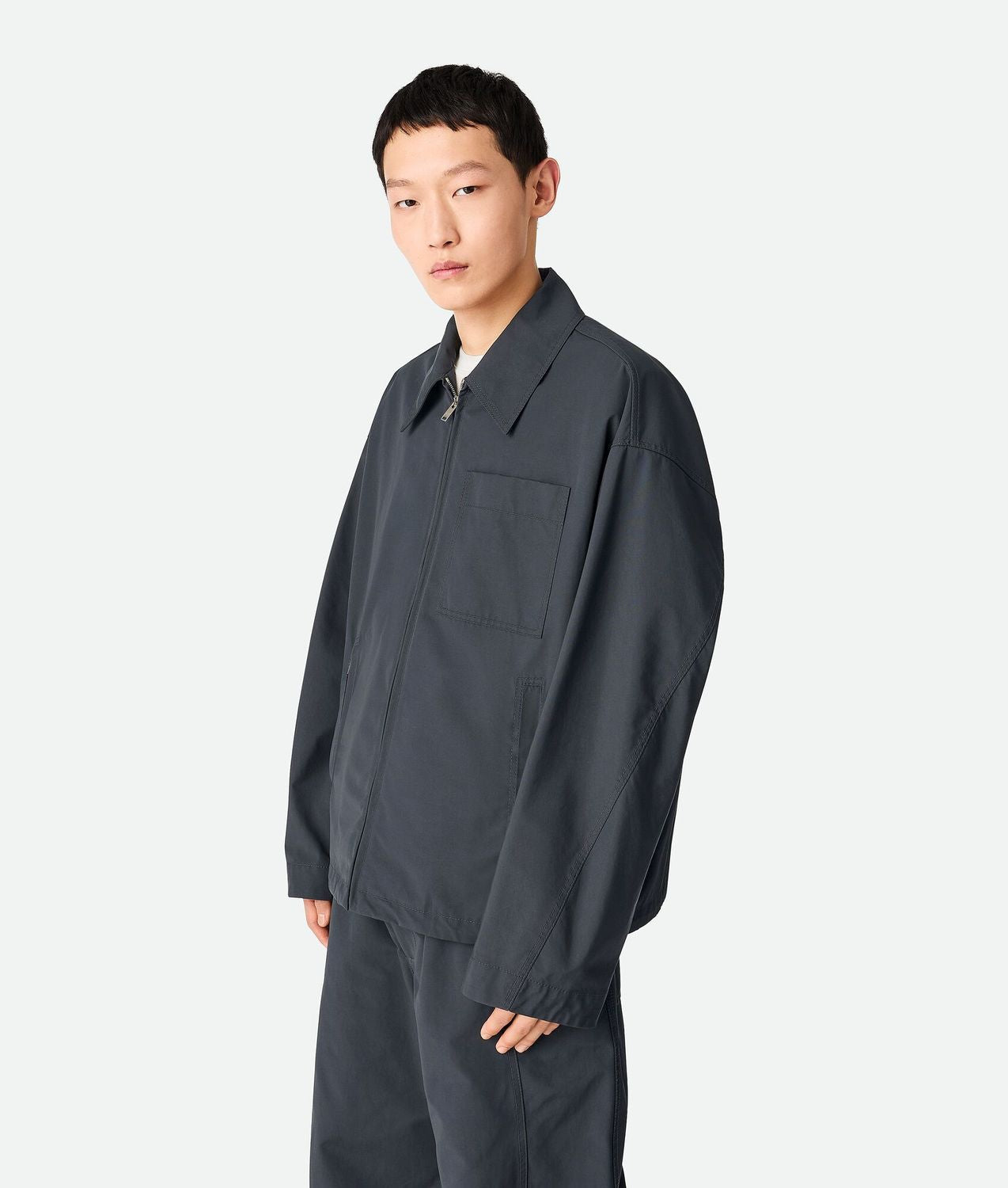 BOTTEGA VENETA Cotton Jacket with Adjustable Drawstring Hem for Men