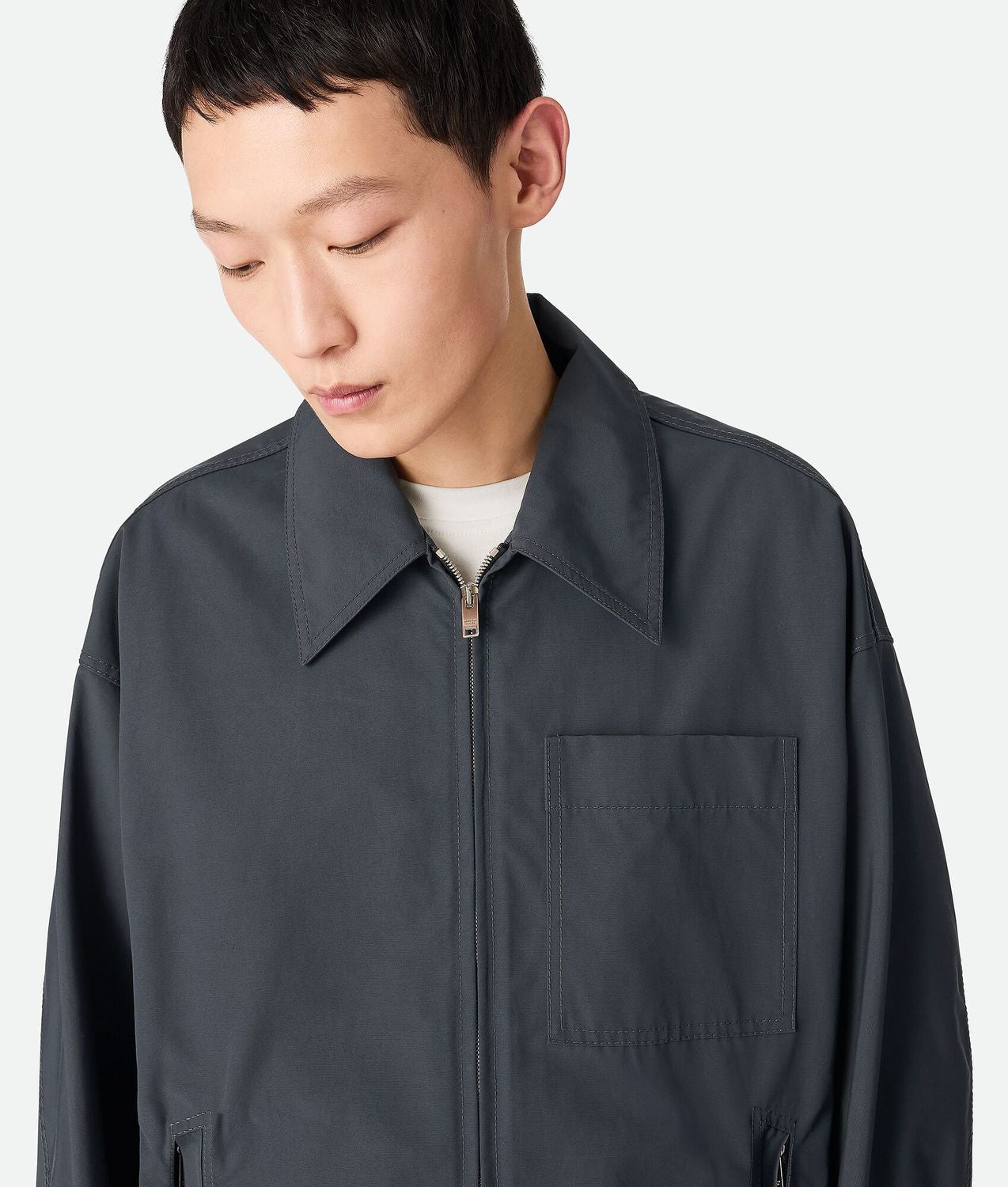BOTTEGA VENETA Cotton Jacket with Adjustable Drawstring Hem for Men