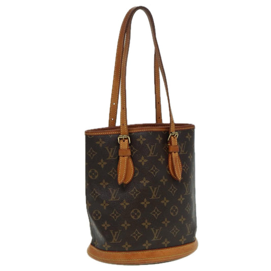 LOUIS VUITTON Monogram Bucket PM Shoulder Bag M42238 LV 82657