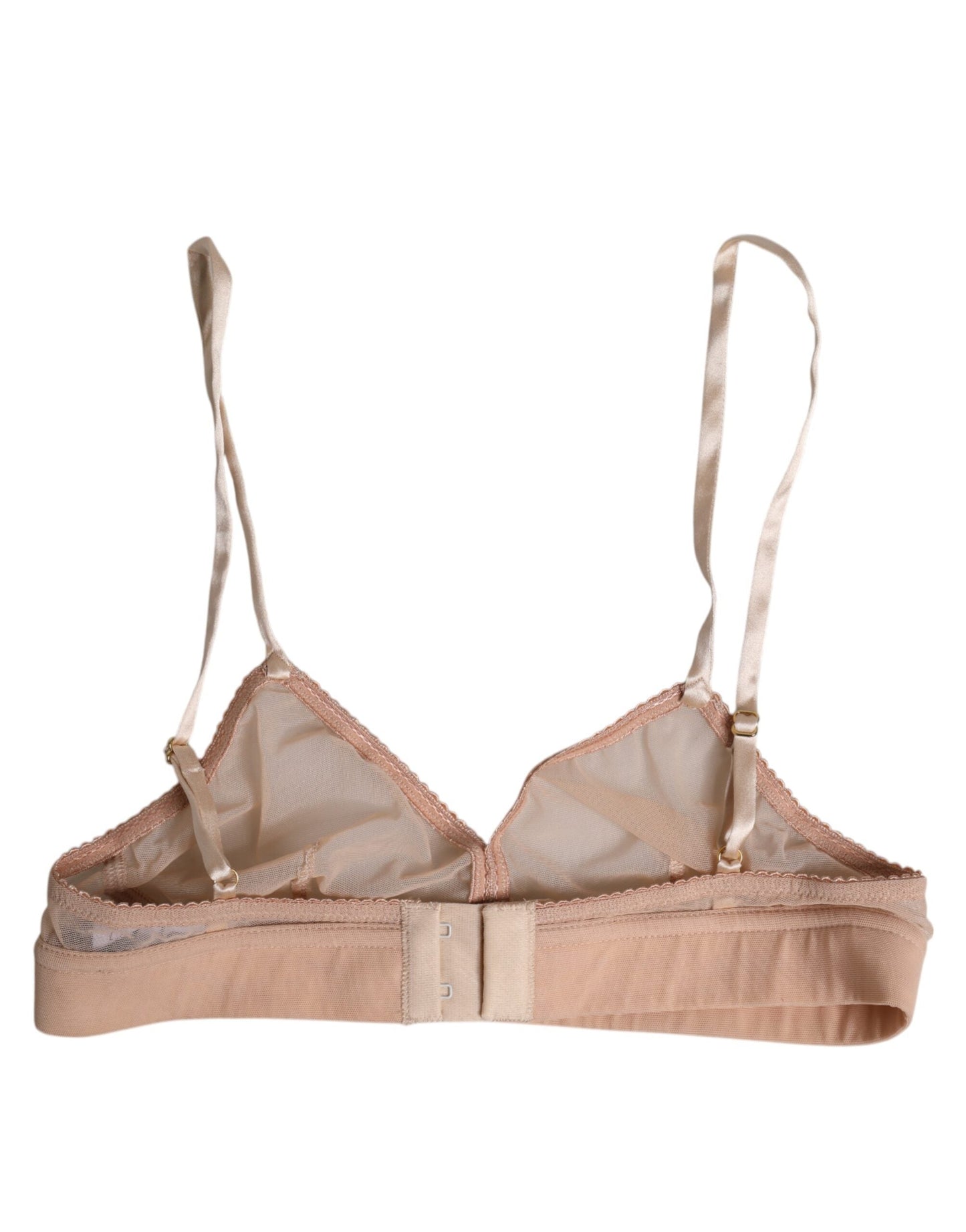 Dolce & Gabbana Powder Pink Nylon DG Logo Non Wire Bra Women's Underwear