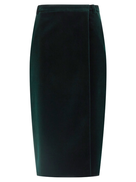 Saint Laurent Women Velvet Skirt