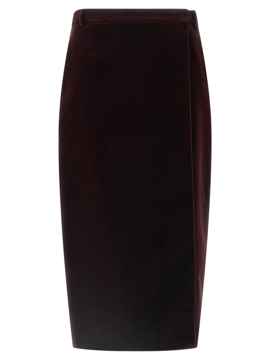 Saint Laurent Women Velvet Skirt