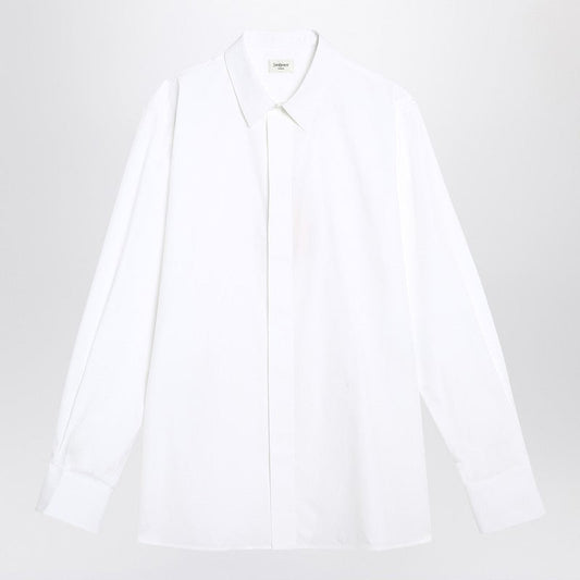 Saint Laurent White Cassandre Shirt In Cotton Men