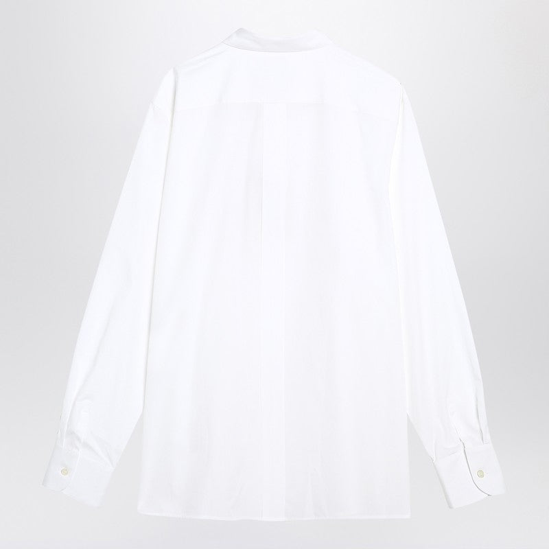 Saint Laurent White Cassandre Shirt In Cotton Men