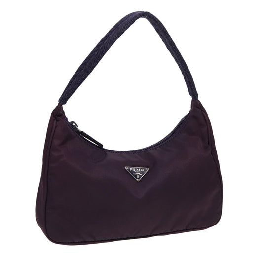 PRADA Accessory Pouch Nylon Purple  82692