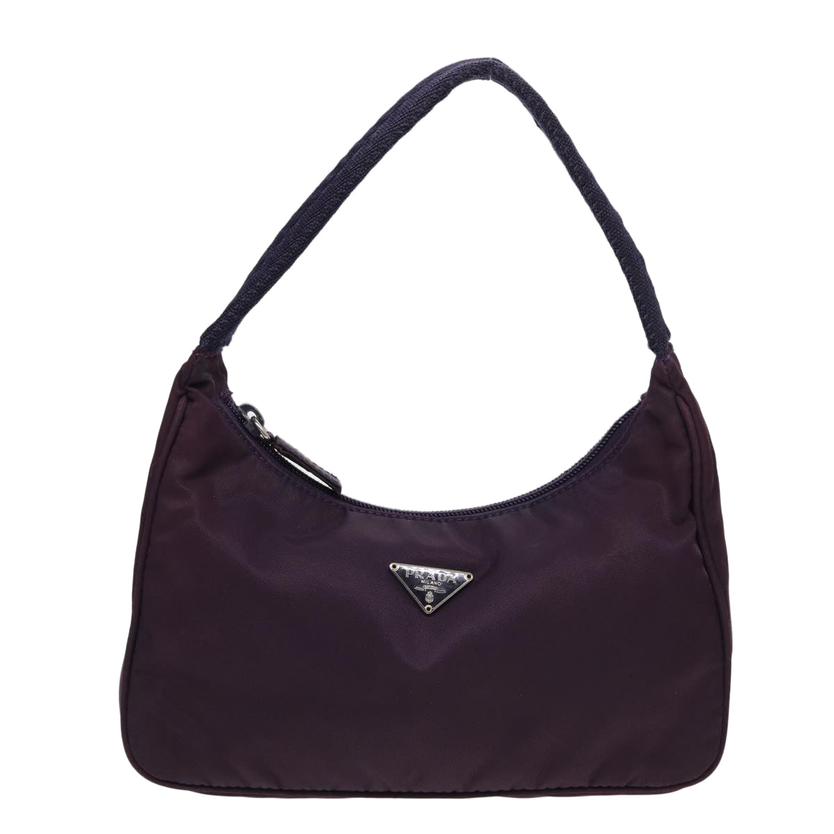 PRADA Accessory Pouch Nylon Purple  82692