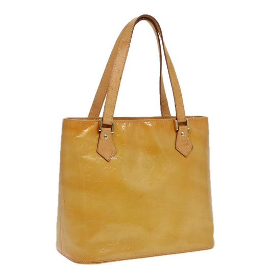 LOUIS VUITTON Monogram Vernis Houston Hand Bag Beige M91004 LV 82767
