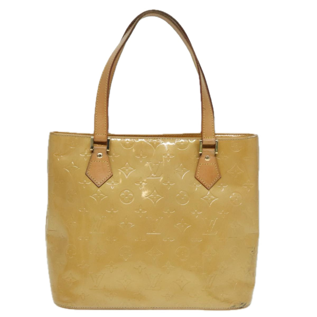 LOUIS VUITTON Monogram Vernis Houston Hand Bag Noisette M91340 LV 82768