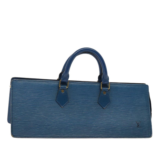 LOUIS VUITTON Epi Sac Triangle Hand Bag Blue M52095 LV 82780