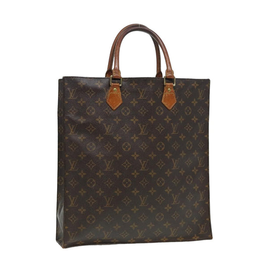 LOUIS VUITTON Monogram Sac Plat Hand Bag M51140 LV 82794