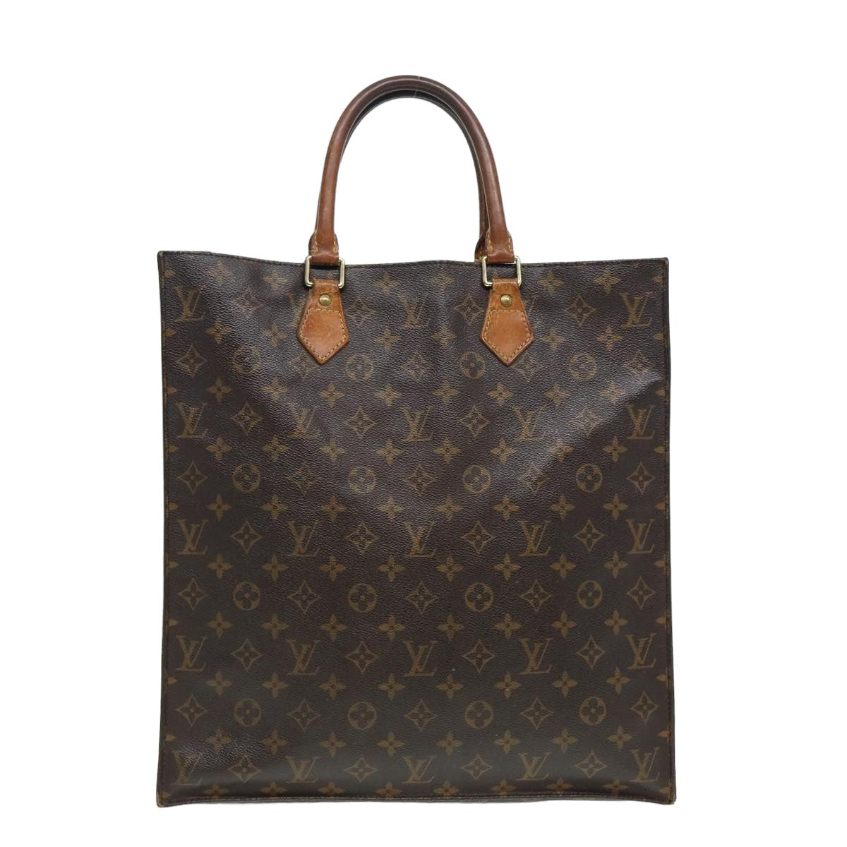 LOUIS VUITTON Monogram Sac Plat Hand Bag M51140 LV 82794