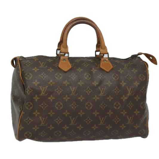 LOUIS VUITTON Monogram Speedy 35 Hand Bag M41524 LV 82796