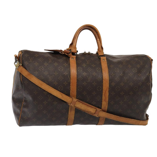 LOUIS VUITTON Monogram Keepall Bandouliere 55 Boston Bag M41414 LV 82815