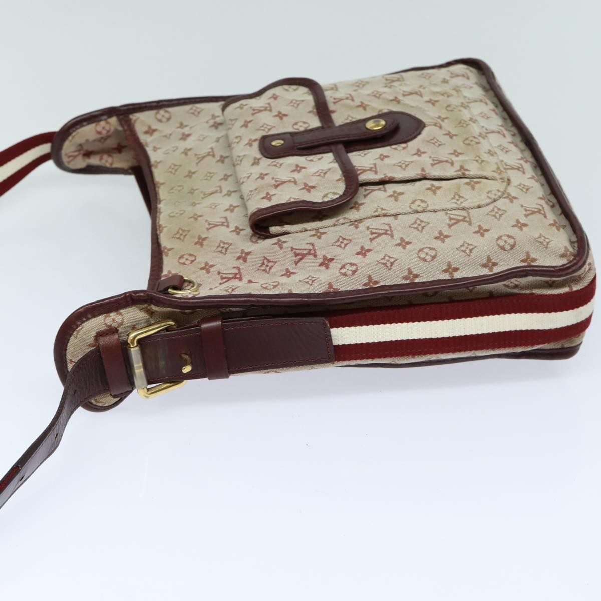 LOUIS VUITTON Monogram Mini Besace Mary Kate Bag Red M92321 LV 82835