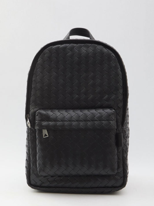 BOTTEGA VENETA Intrecciato Leather Backpack - 46x30x12cm
