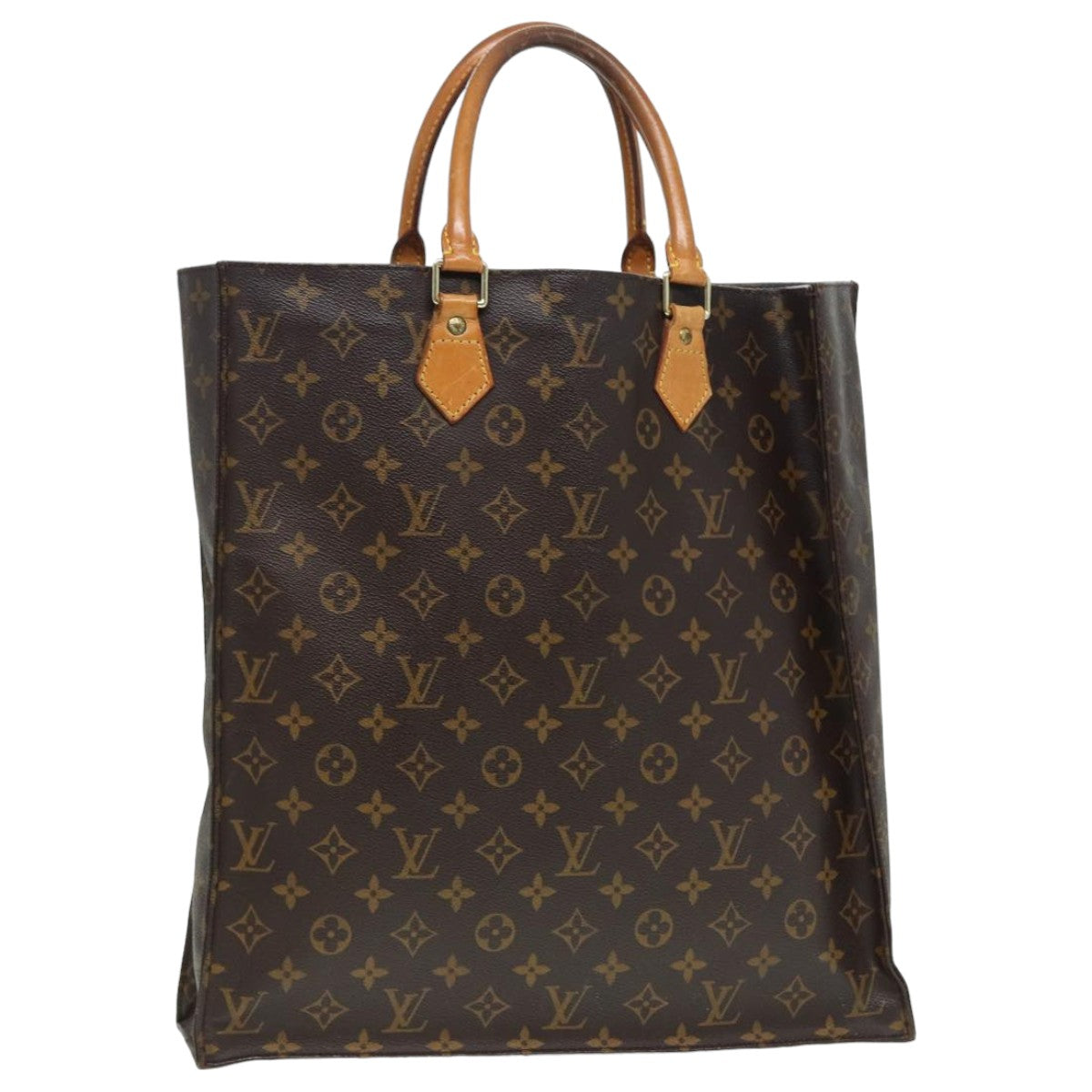 LOUIS VUITTON Monogram Sac Plat Hand Bag M51140 LV 82902