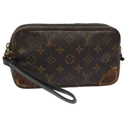 LOUIS VUITTON Monogram Marly Dragonne PM Clutch Bag M51827 LV 82903