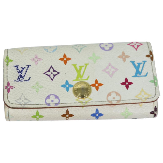 LOUIS VUITTON Monogram Multicolor Multi Cles 4 Keys Case White M60043 82906