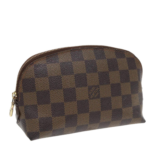 LOUIS VUITTON Damier Ebene Pochette Cosmetic PM Pouch N47516 LV 82977