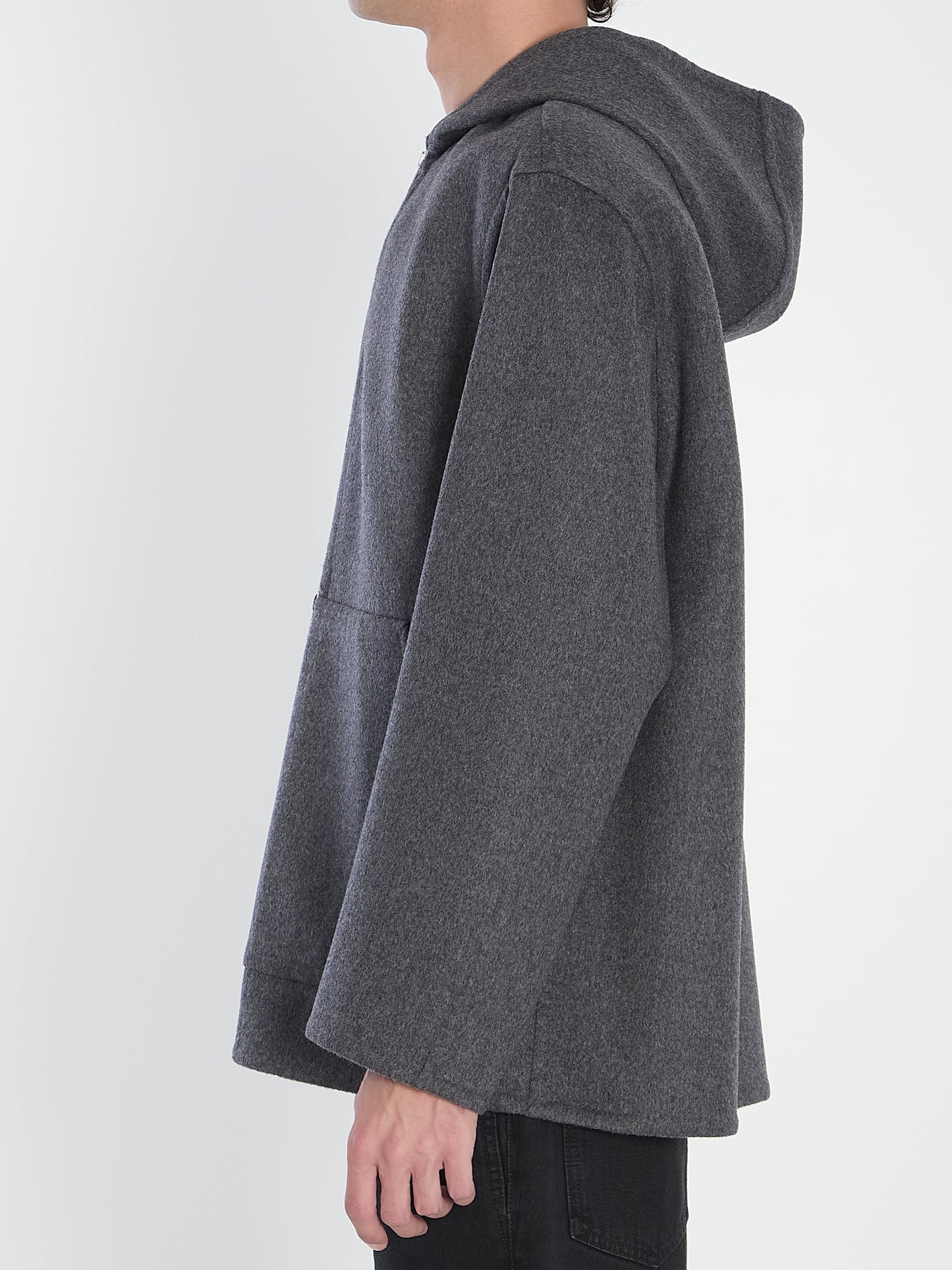 BOTTEGA VENETA Hooded Double Face Wool Blouson - Size 48