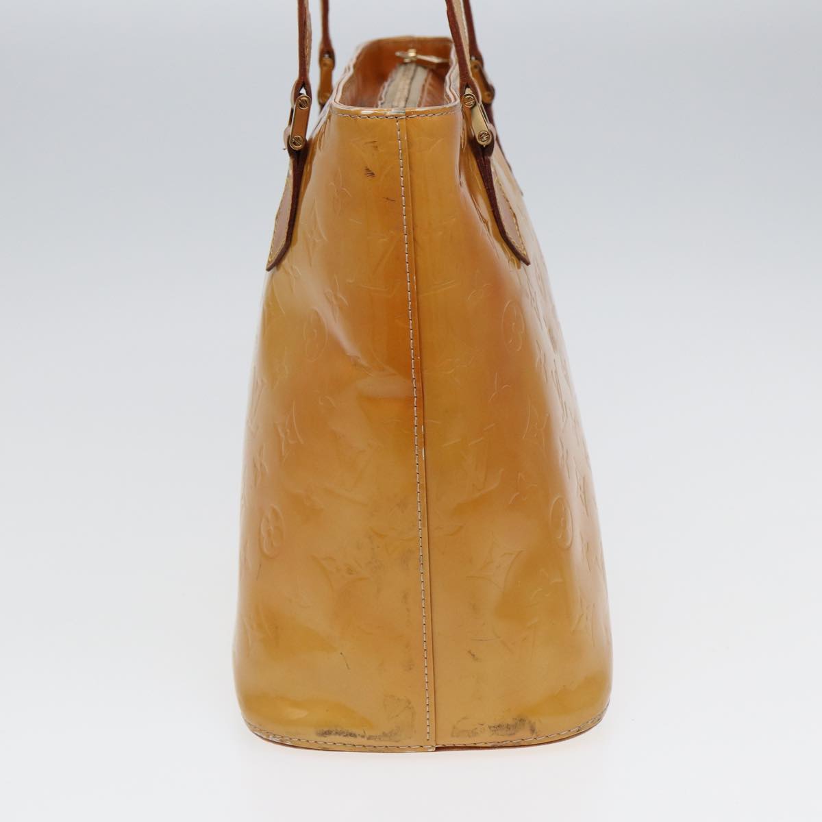 LOUIS VUITTON Monogram Vernis Houston Hand Bag Beige M91004 LV 83018