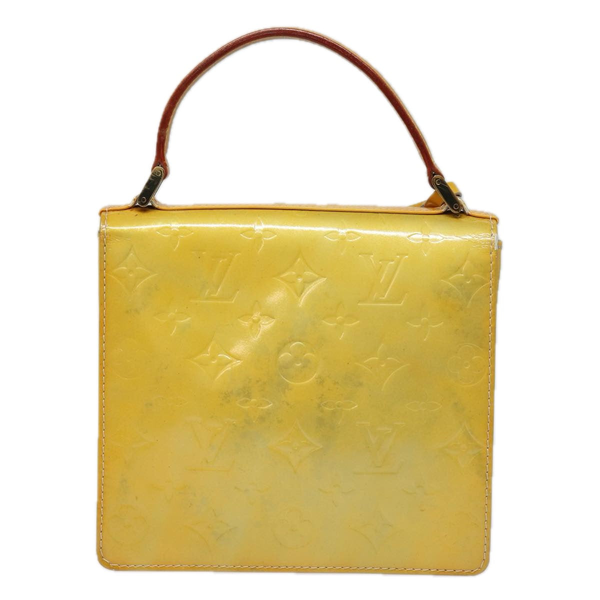 LOUIS VUITTON Monogram Vernis Spring street Hand Bag Gris M91029 LV 83020