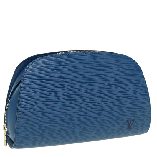 LOUIS VUITTON Epi Dauphine GM Pouch Blue M48435 LV 83030