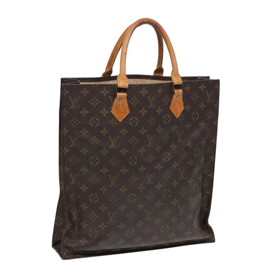 LOUIS VUITTON Monogram Sac Plat Hand Bag M51140 LV 83048