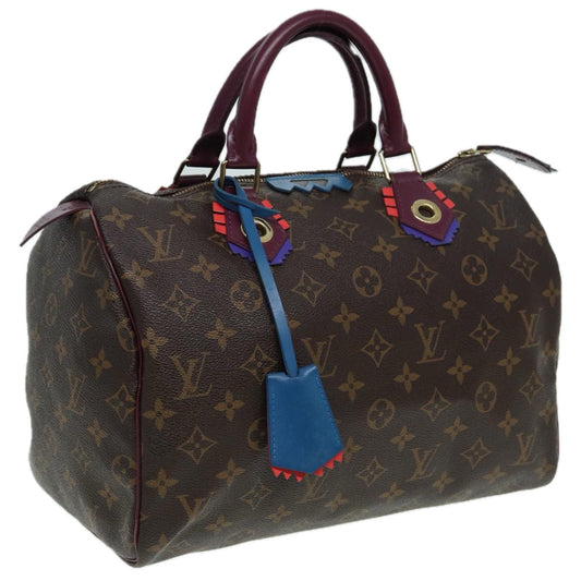 LOUIS VUITTON Monogram Totem Speedy 30 Hand Bag M41666 LV 83082