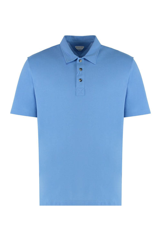 BOTTEGA VENETA Cotton-Piqué Polo Shirt with Side Slits