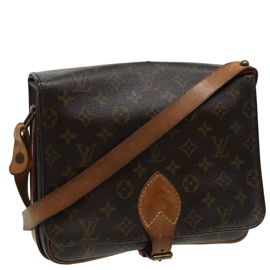 LOUIS VUITTON Monogram Cartouchiere MM Shoulder Bag M51253 LV 83116