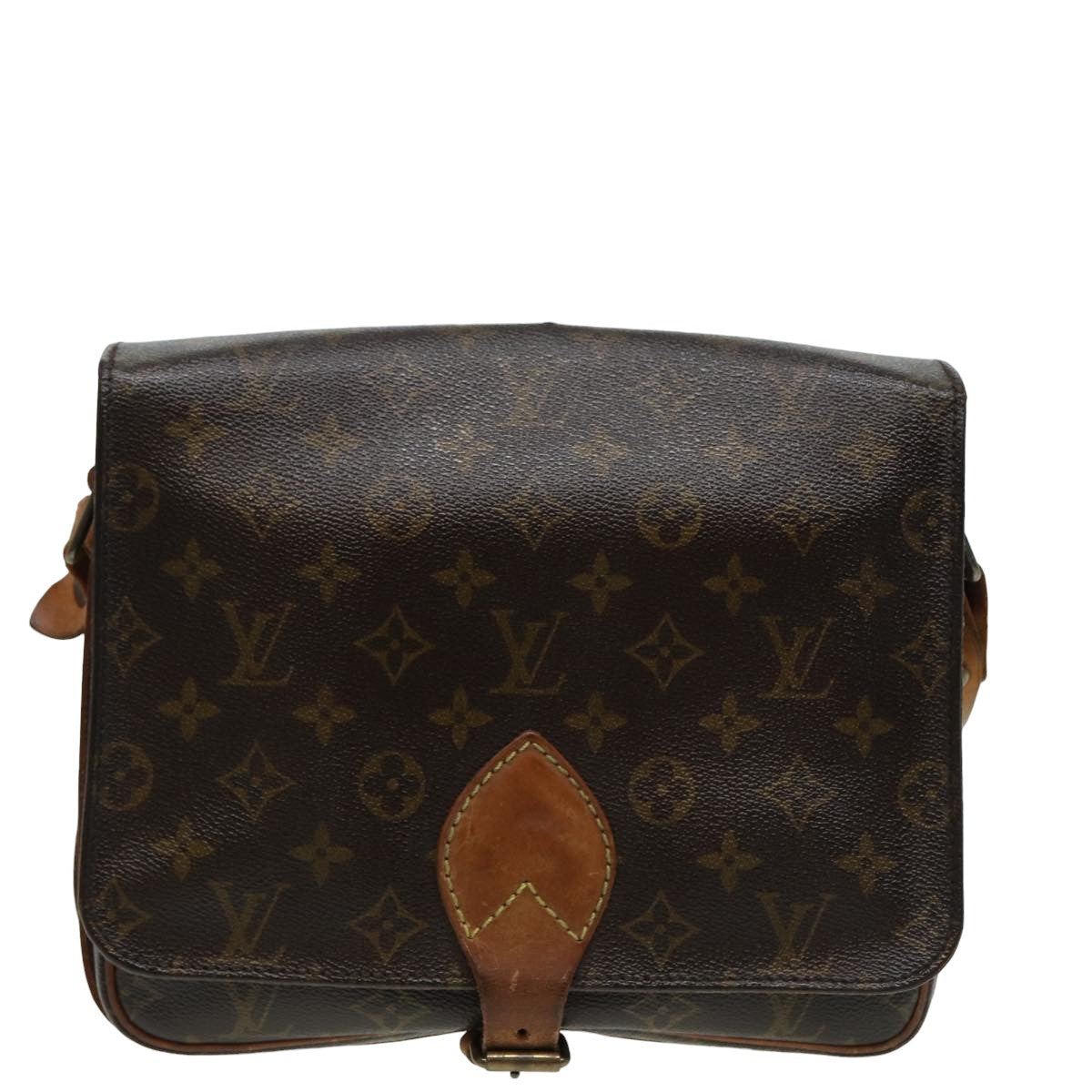 LOUIS VUITTON Monogram Cartouchiere MM Shoulder Bag M51253 LV 83116