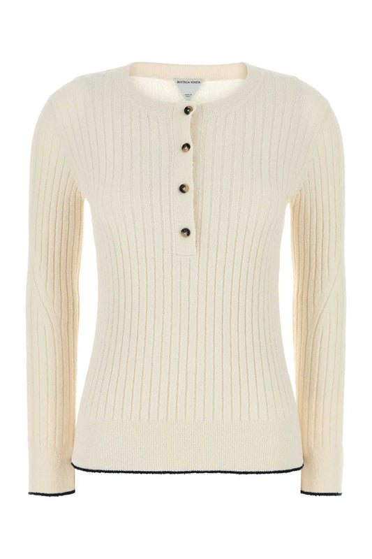 BOTTEGA VENETA Ivory Bouclé Top