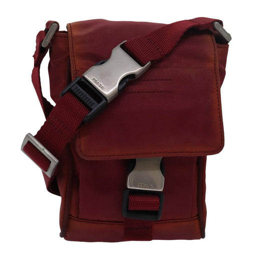 PRADA Shoulder Bag Nylon Red  83166