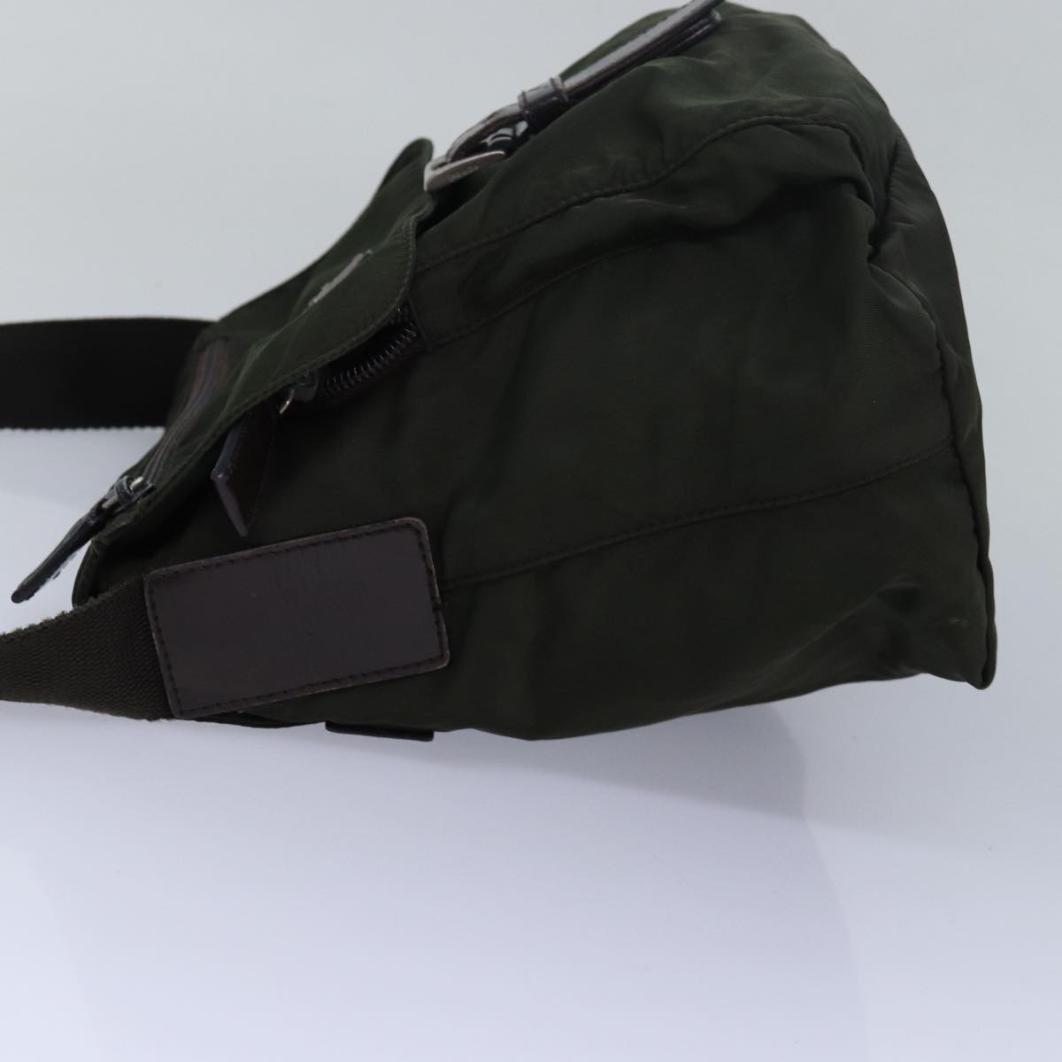 PRADA Shoulder Bag Nylon Khaki Brown  83228