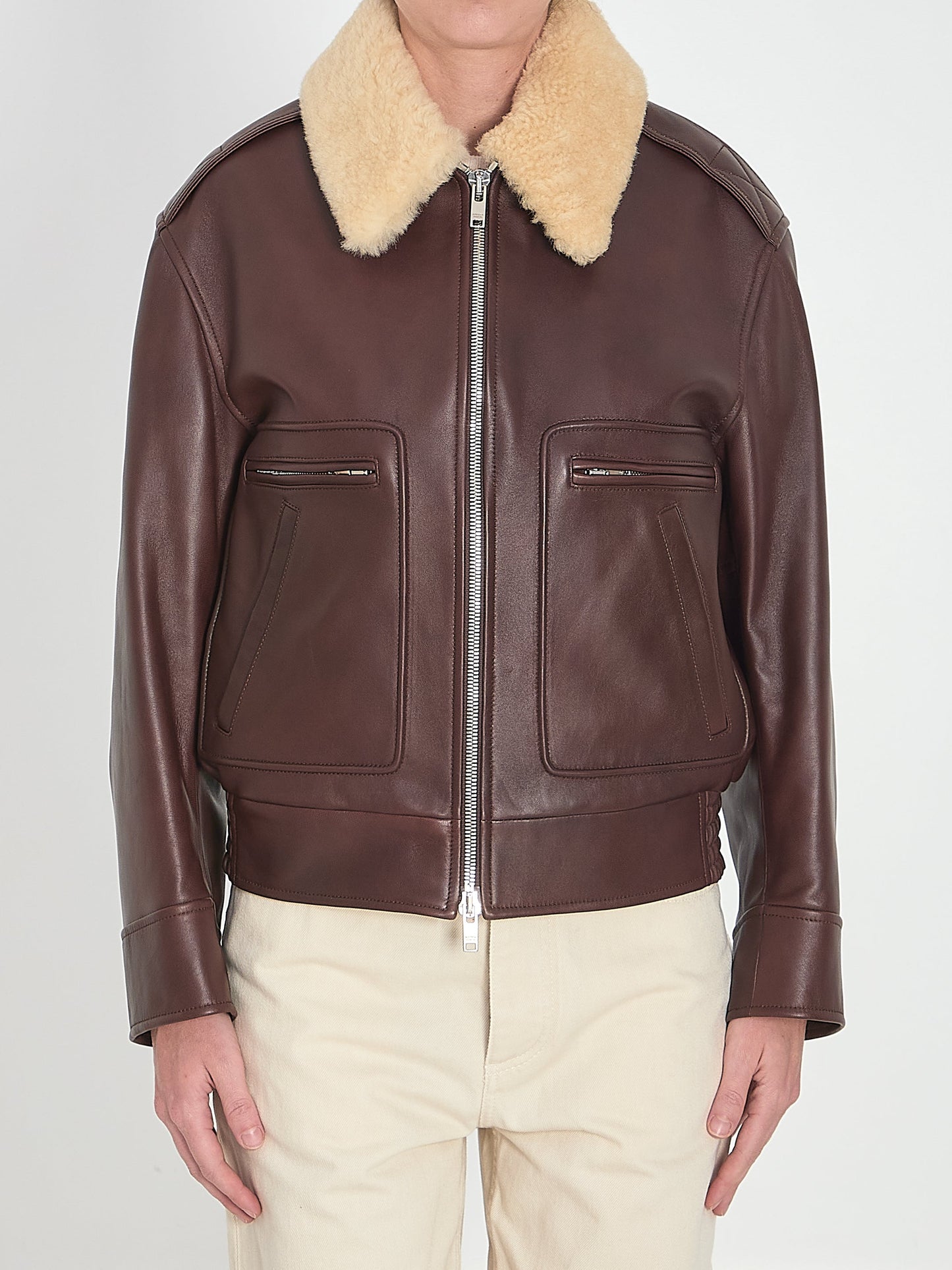 BOTTEGA VENETA Nappa Shearling Blouson Jacket for Women