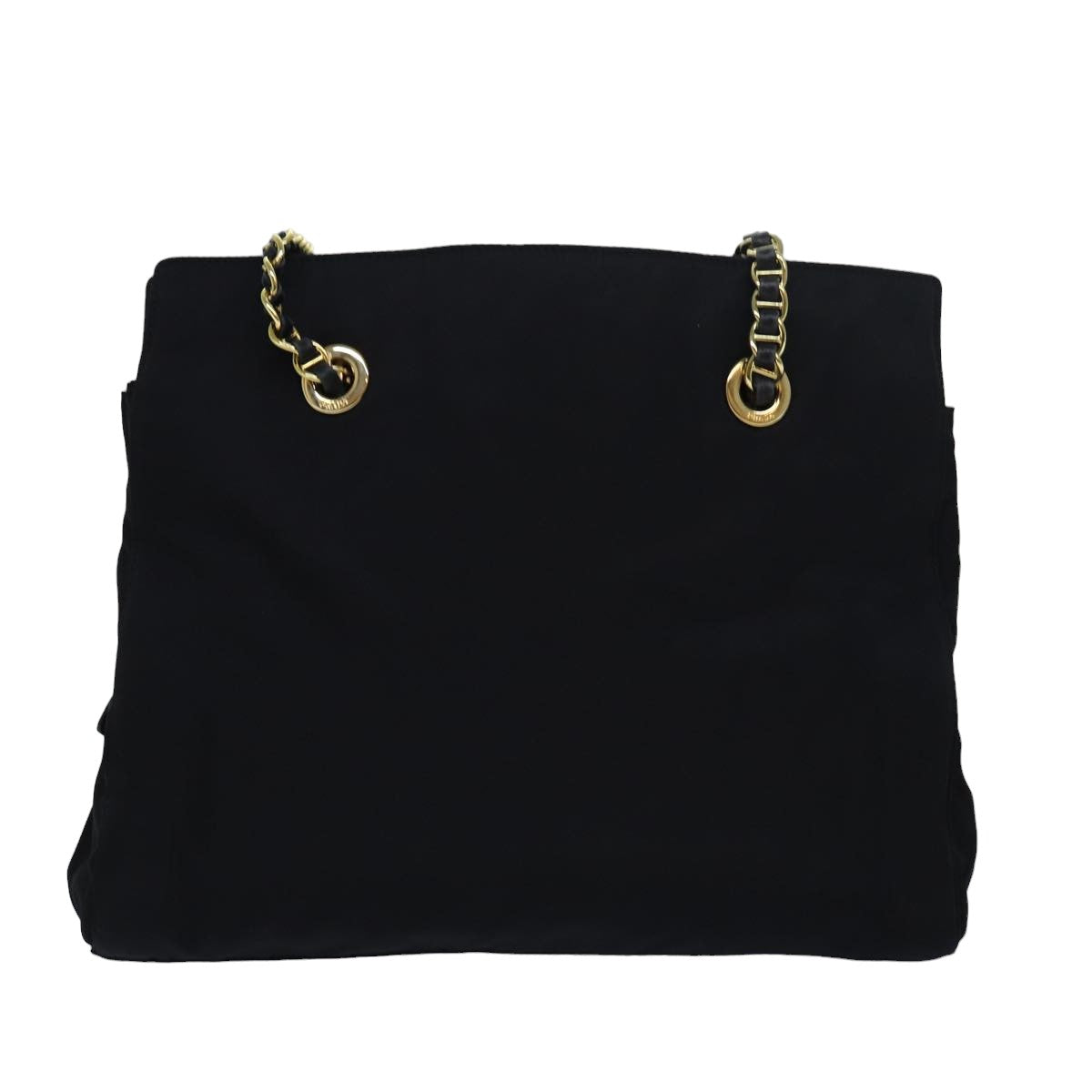 PRADA Chain Shoulder Bag Nylon Black  83280