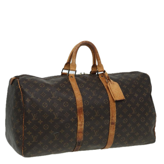 LOUIS VUITTON Monogram Keepall 55 Boston Bag M41424 LV 83281