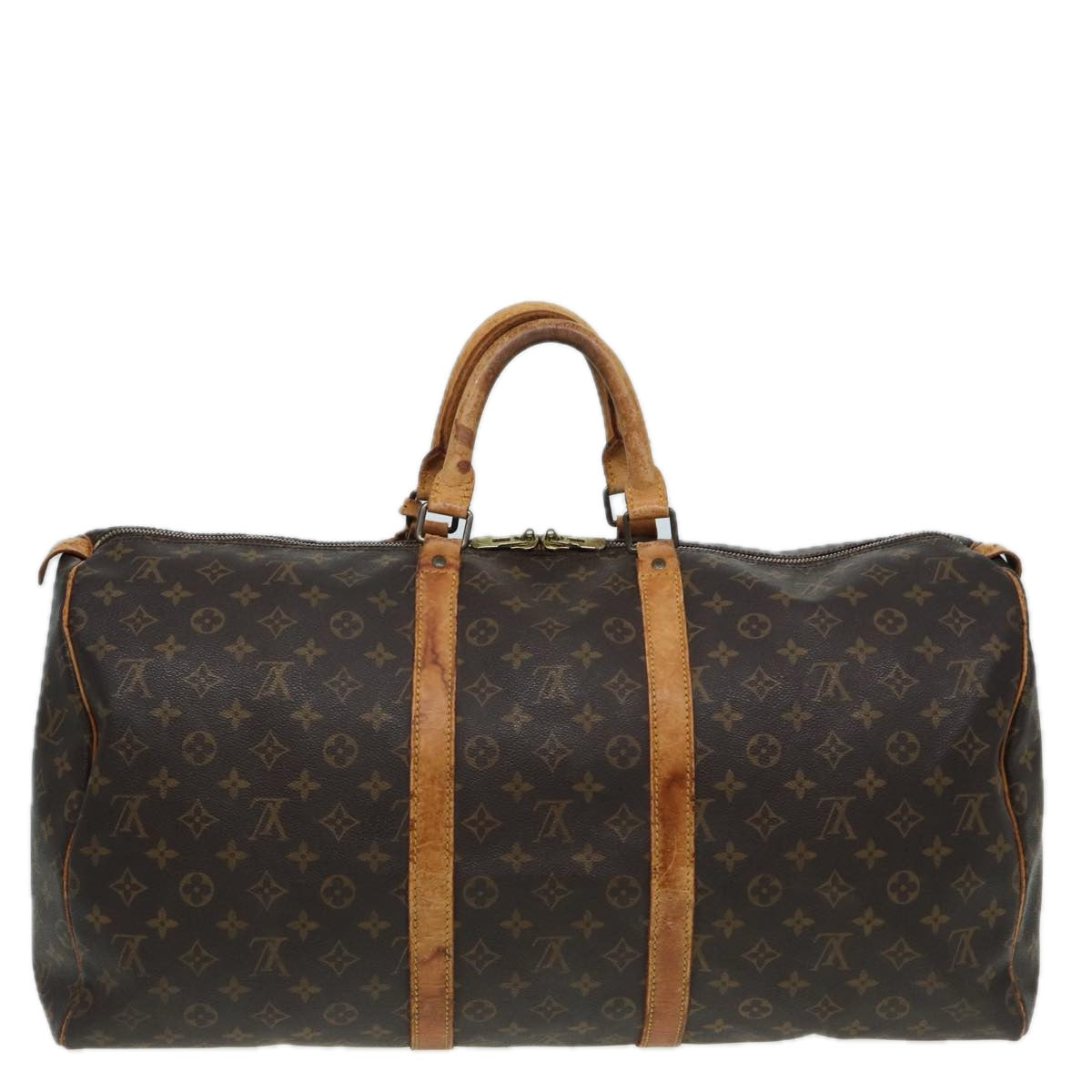 LOUIS VUITTON Monogram Keepall 55 Boston Bag M41424 LV 83281