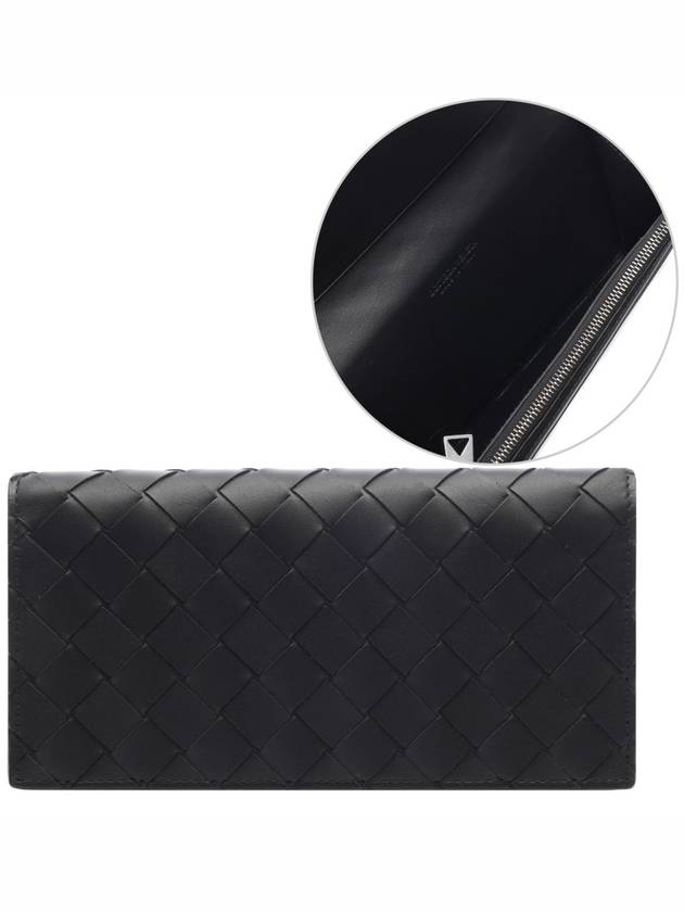 Bottega Veneta Intrecciato Long Wallet Black