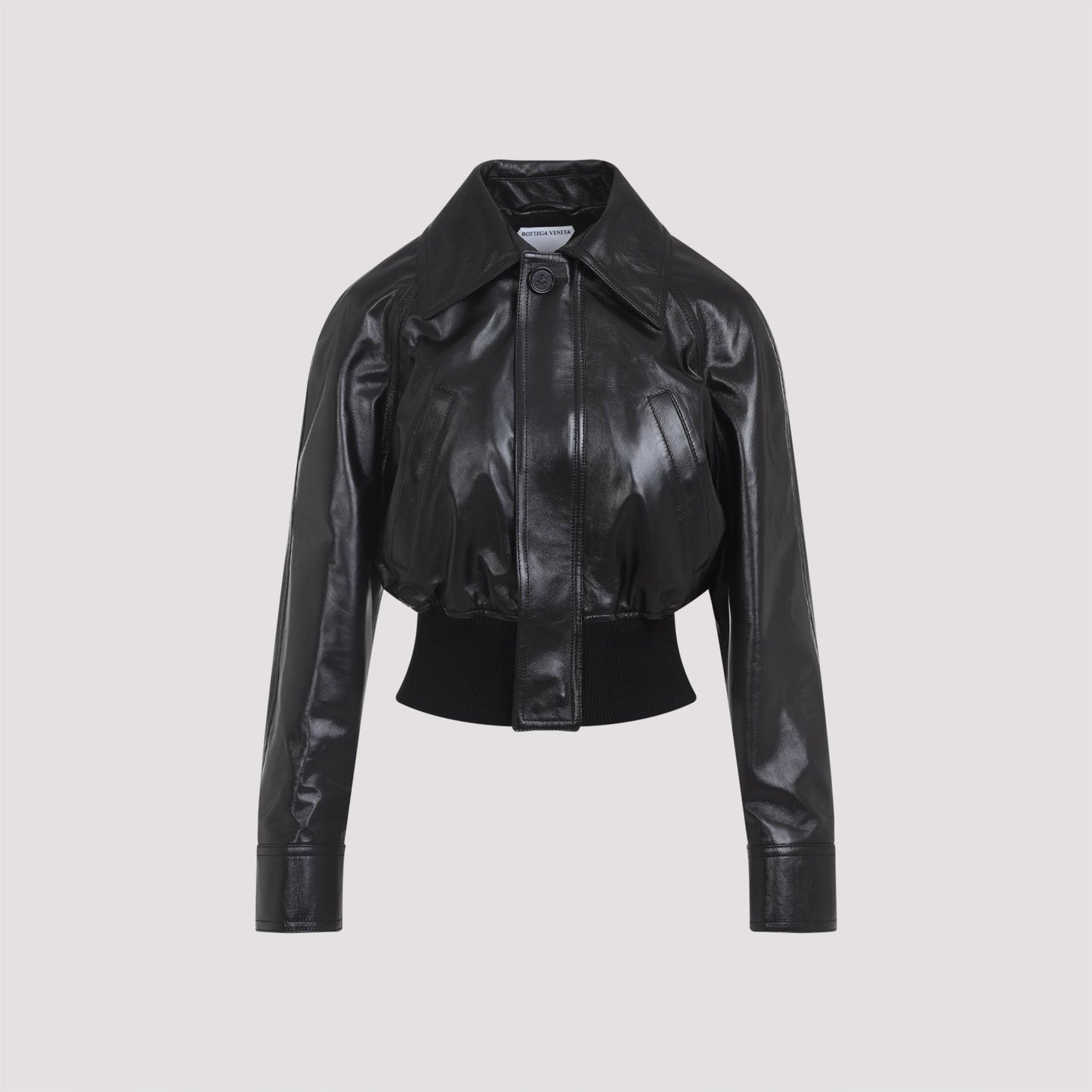 BOTTEGA VENETA Women's Lamb Skin Short Bomber Jacket