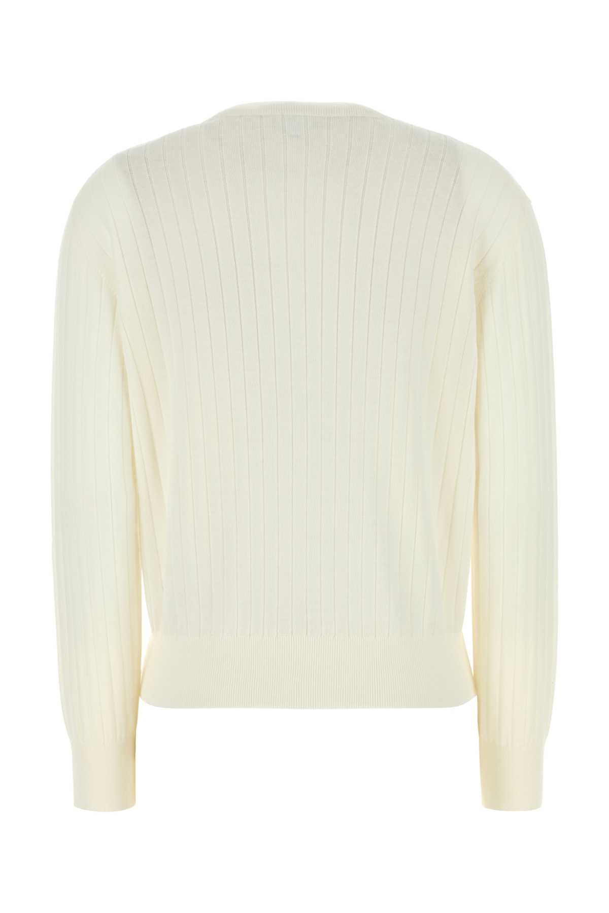 BOTTEGA VENETA Wool Cardigan with Gold Knit Buttons