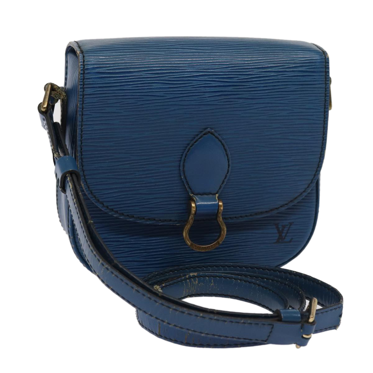 LOUIS VUITTON Epi Saint Cloud PM Shoulder Bag Blue M52195 LV 83534