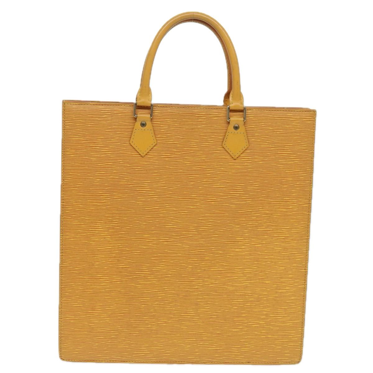 LOUIS VUITTON Epi Sac Plat Hand Bag Yellow M52079 LV 83565