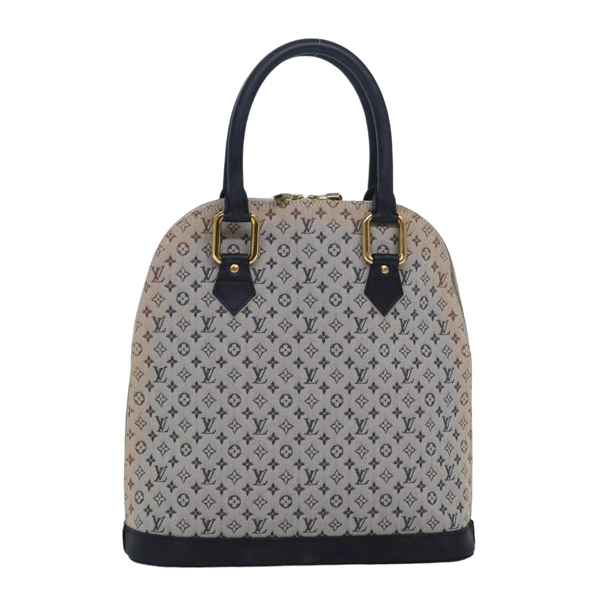 LOUIS VUITTON Monogram Mini Alma Haut Hand Bag Blue M92202 LV 83567