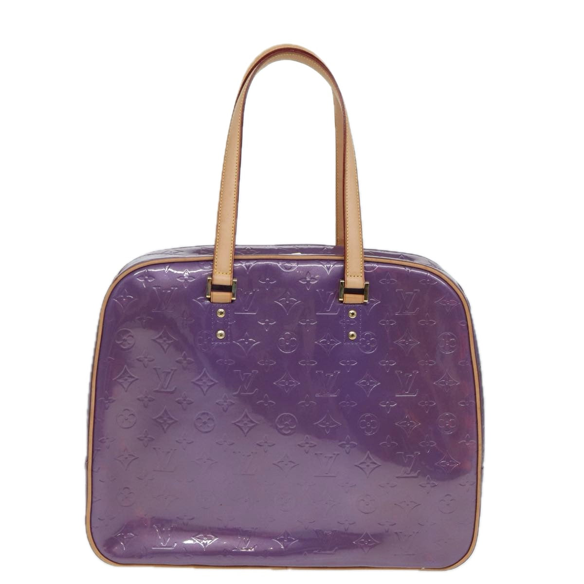 LOUIS VUITTON Monogram Vernis Sutton Hand Bag Purple Viole M91081 LV 83568