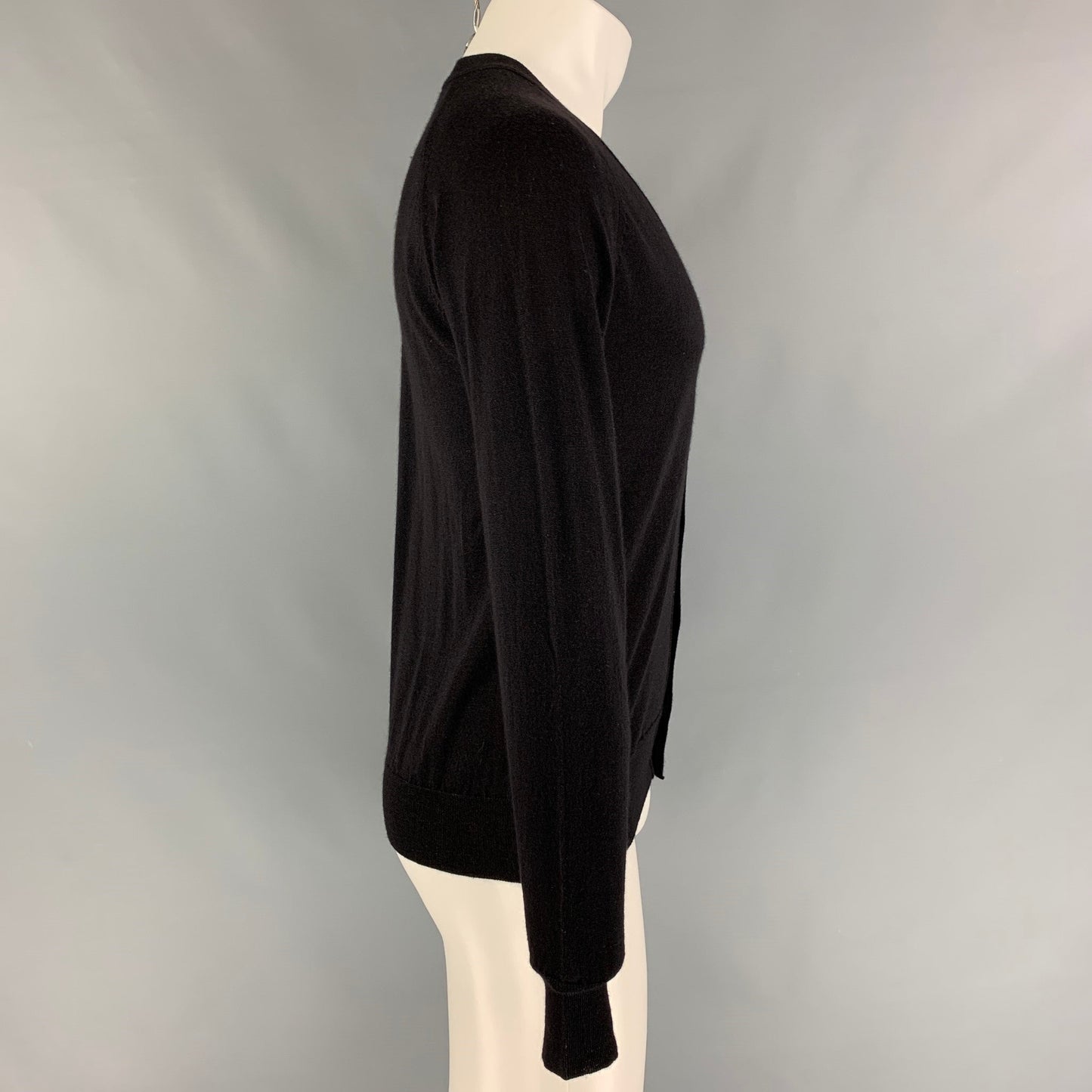 PRADA Size S Black Buttoned Cardigan