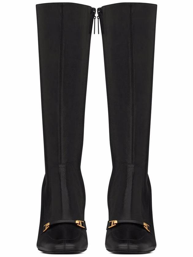 Saint Laurent Women's Camden Heel Long Boots Black